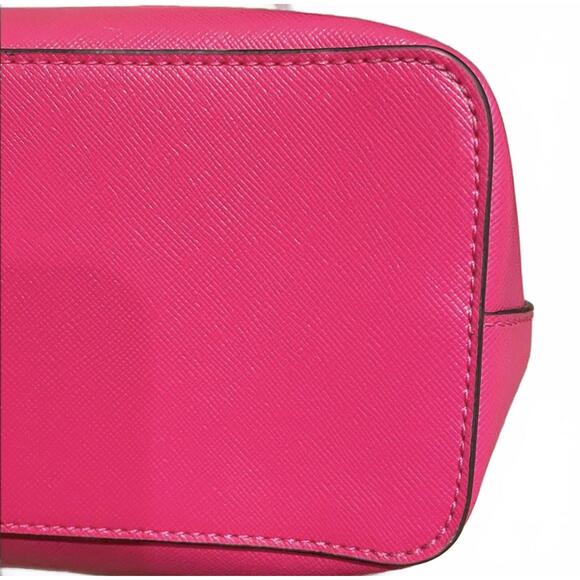 Kate Spade Pink Leather Tote Bag with Ice Cream Charm EUC - Picture 5 of 8